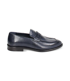 Mocassini blu navy in pelle, Valerio 1966, 2314T4964PEBLUN039, 001 preview