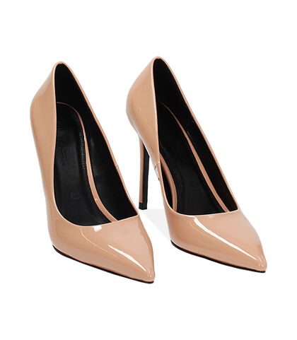 Décolleté nude in vernice, tacco 10,5 cm, Valerio 1966, 2421T0201VENUDE035, 002
