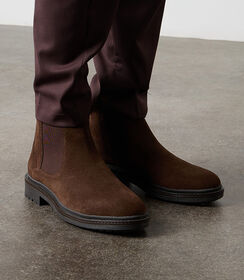 Beatles da uomo in camoscio color testa di moro, Valerio 1966, 26N4T4201CMMORO040, 002 preview