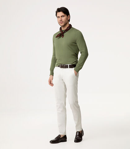 Pantalone beige con chiusura a zip, Valerio 1966, 27N9T6106TSBEIG42, 002