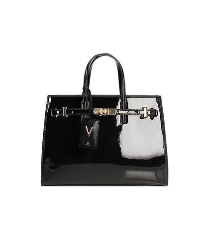 Borsa a mano nera in vernice, Valerio 1966, 2657T1833VENEROUNI, 001