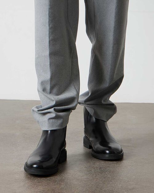 Beatles neri eleganti in vera pelle, BLACK