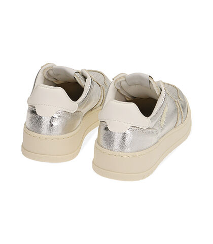 Sneakers argento laminato, Valerio 1966, 20F9T9215LMARGE035, 003