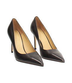 Décolleté in pelle nera con tacco 9 cm, Valerio 1966, 26M5T1411PENERO035, 002 preview