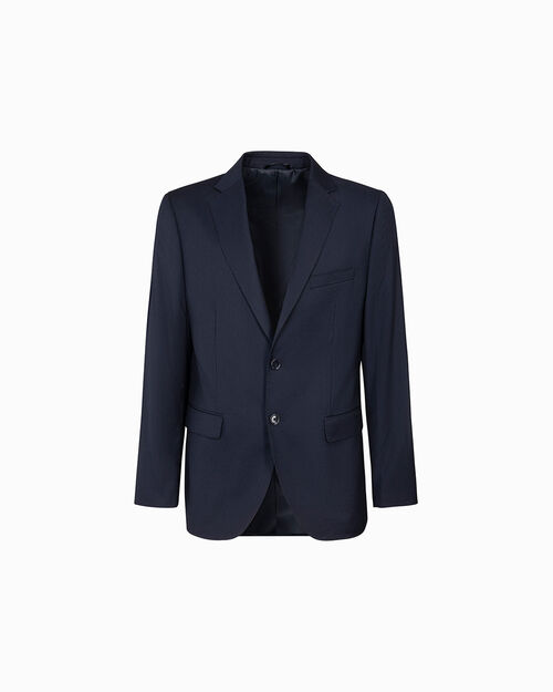 Giacca blu navy con chiusura a due bottoni, NAVY BLUE