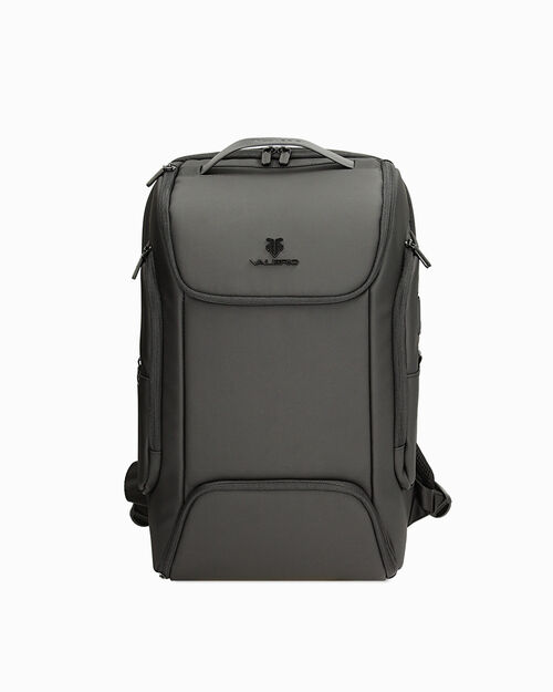 Zaino nero in tessuto porta pc, BLACK