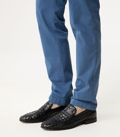 Mocassino nero pelle intrecciata, Valerio 1966, 2714T1104PINERO039, 002