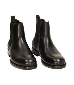 Stivaletti neri in pelle, Valerio 1966, 22U631206PENERO040, 002 preview