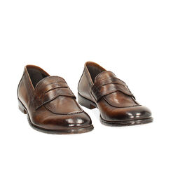 Mocassini da uomo cognac in pelle, Valerio 1966, 2553T0051PECOGN039, 003 preview