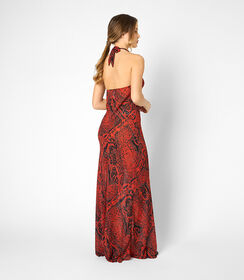 Vestito da donna a fantasia rosso, Valerio 1966, 25C9T4305TSMUROI, 002 preview