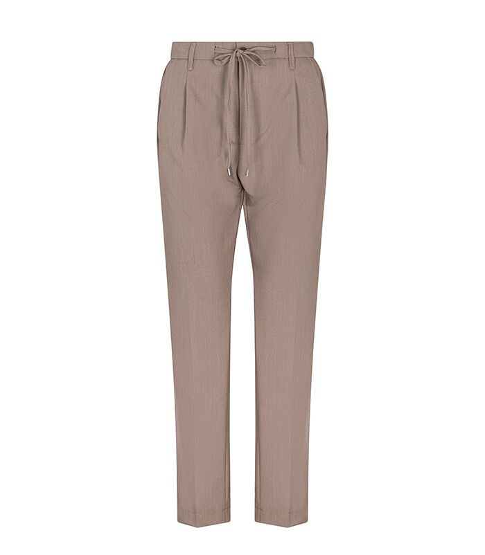 Pantalone taupe con cintura elasticizzata, Valerio 1966, 27N9T6051TSTAUP42