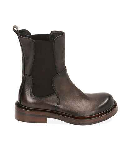 Chelsea boots testa di moro in pelle, tacco 3,5 cm , Valerio 1966, 2053T7307PEMORO035, 001