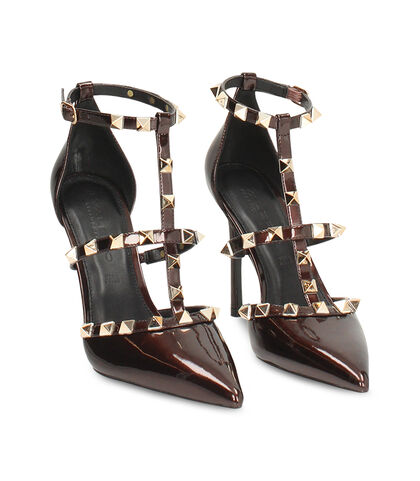 Décolleté in vernice perlata testa di moro con tacco 10,7 cm, Valerio 1966, 2621T2023SEMORO035, 002