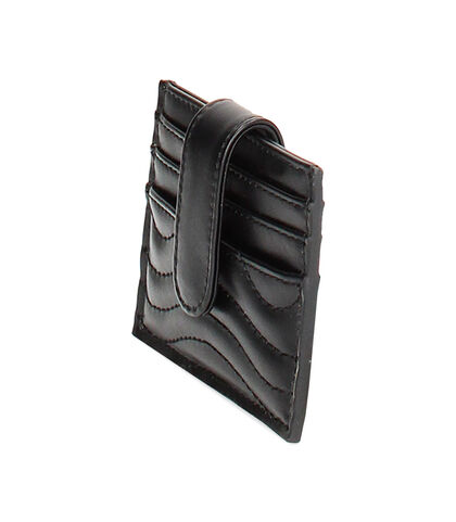 Portafogli da donna nero con chiusura a clip, Valerio 1966, 2351T7712EPNEROUNI, 002