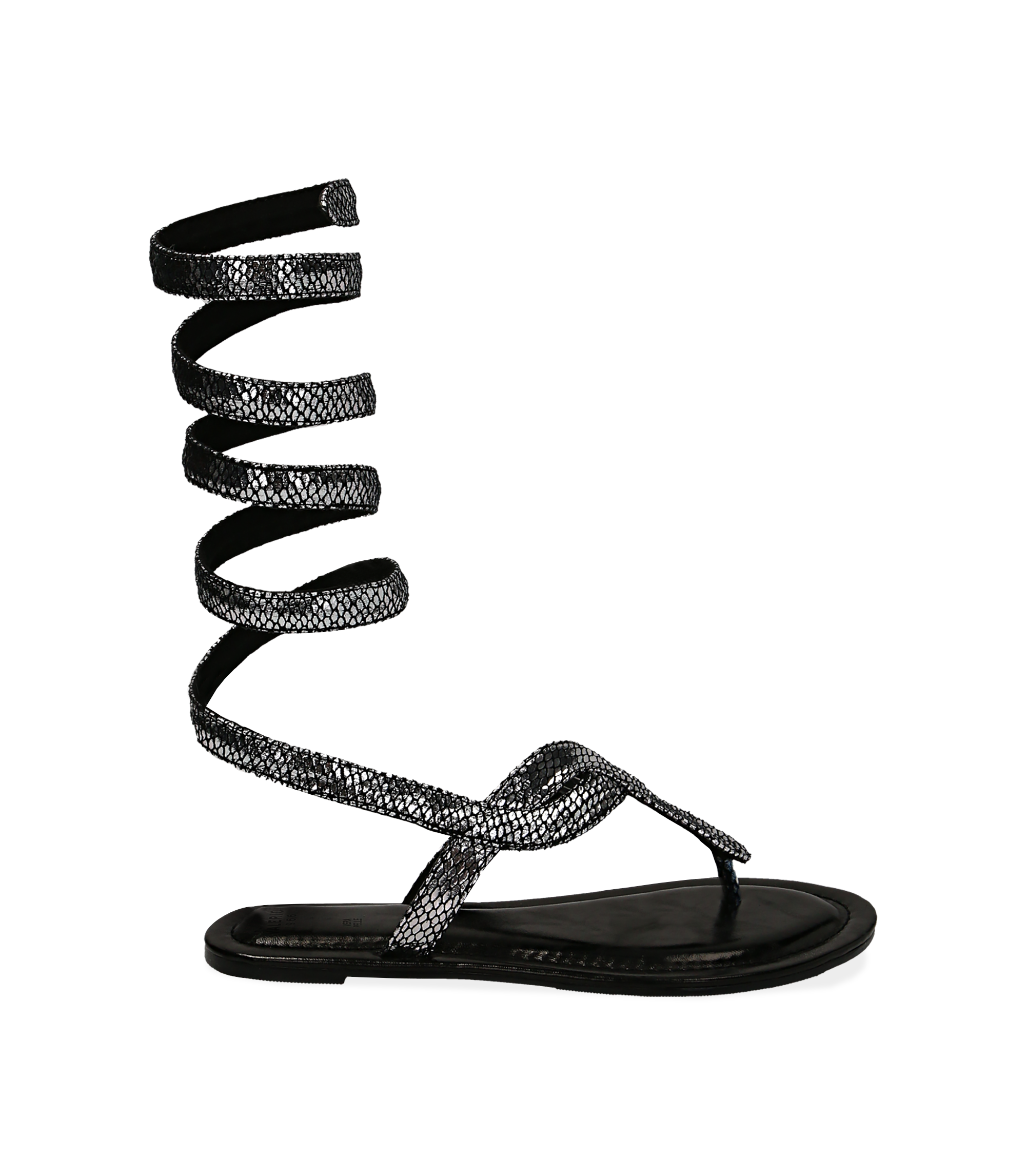 Sandali infradito neri in eco-pelle