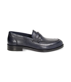 Mocassini classic blu navy in pelle, Valerio 1966, 2314T1739PEBLUN041, 001 preview