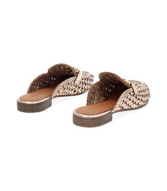 Sabot da donna in pelle intrecciata rosa oro, Valerio 1966, 2514T9029PIRAOR035, 004 preview