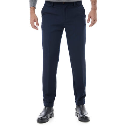 Pantalone blu con piega inglese, Valerio 1966, 24N9T5229TSBLUN42, 001a