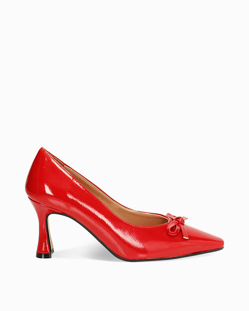 D&eacute;collet&eacute; rosse in naplak con fiocco, RED