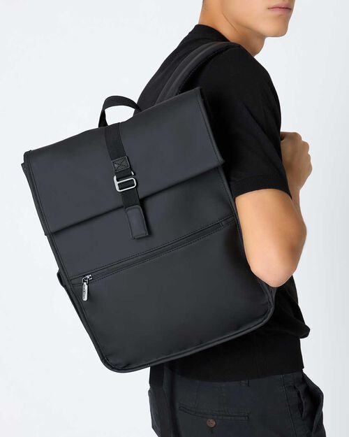 Zaino nero slim, BLACK