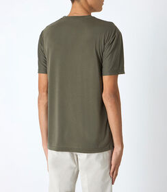 T-shirt da uomo verde tinta unita, Valerio 1966, 25N8T0044TSVERDL, 002 preview