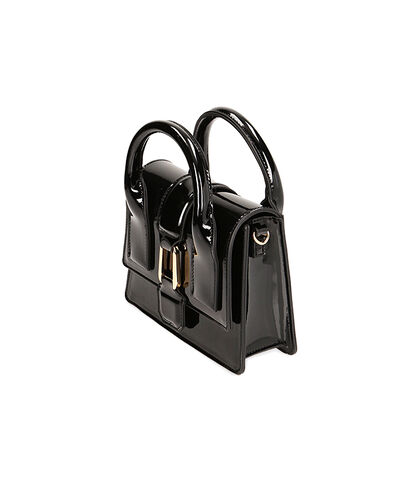 Mini bag nera in vernice, Nuova Collezione, 2151T4537VENEROUNI, 002