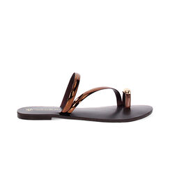 Sandali bassi da donna in laminato rame, Valerio 1966, 2549T6816LMRAME036, 001 preview