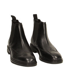 Stivaletti Duilio neri in pelle, Valerio 1966, 2214T4742PENERO042, 002 preview