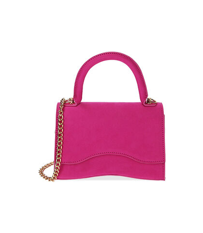 Mini bag fucsia in microfibra, Nuova Collezione, 2151T2621MFFUCSUNI, 001