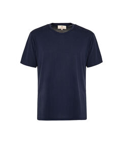 T-shirt blu con design minimalista, Valerio 1966, 27C9T5579TSBLUEI, 001 preview