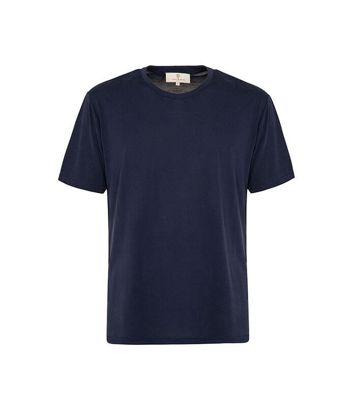 T-shirt blu con design minimalista, Valerio 1966, 27C9T5579TSBLUEI