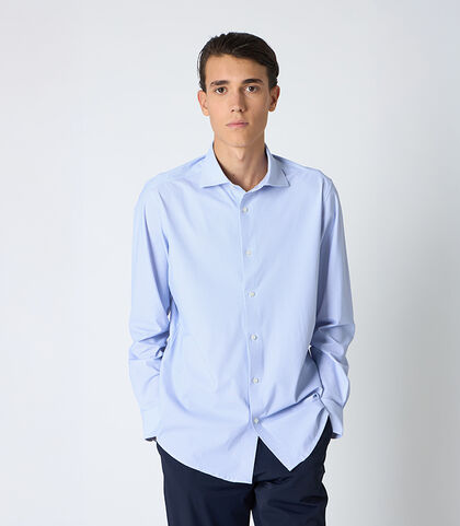 Camicia uomo bianca-azzurro, Valerio 1966, 25R1T2411TSBIAZ42, 001