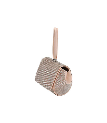 Mini bag nude in raso, Nuova Collezione, 2151T2428RSNUDEUNI, 002