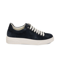 Sneakers in camoscio blu, Valerio 1966, 2195T1346CMBLUE040, 001 preview