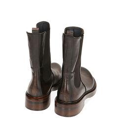 Chelsea boots testa di moro in pelle, tacco 3,5 cm , Valerio 1966, 2053T7307PEMORO035, 003 preview
