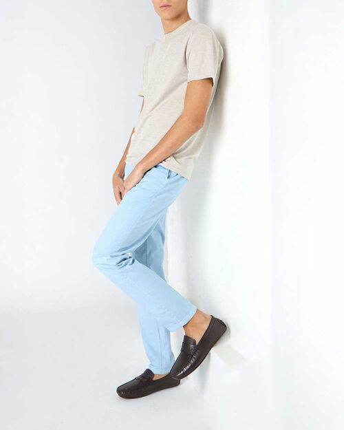 Pantalone da uomo basic celeste, LT BLUE