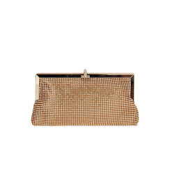 Clutch da donna in laminato oro con pietre, Valerio 1966, 2504T0351LPOROGUNI, 004 preview