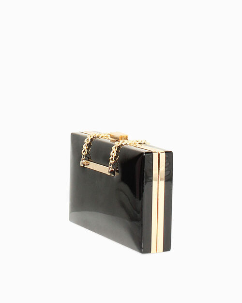 Clutch nera in vernice, BLACK
