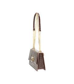 Borsa a tracolla da donna con stampa cocco marrone, Valerio 1966, 2551T6393CCMARRUNI, 003 preview
