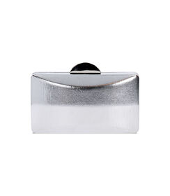 Clutch squadrata da donna in laminato argento, Valerio 1966, 2551T9104LMARGEUNI, 004 preview