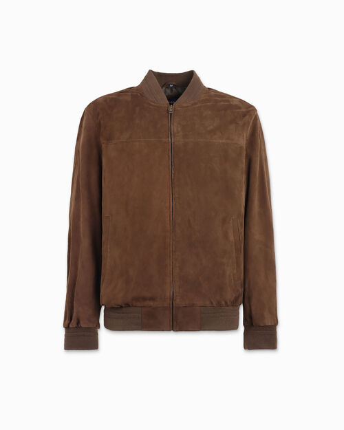 Bomber in camoscio da uomo testa di moro, DK BROWN