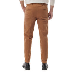 Pantalone marrone di cotone, Valerio 1966, 24N9T5228TSMARR44, 002 preview