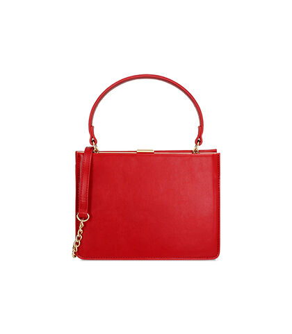 Mini bag donna rossa con manico, Valerio 1966, 2551T6041EPROSSUNI, 001
