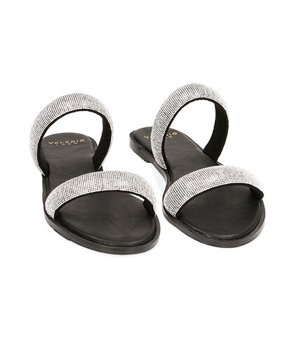 Ciabatte nere con strass, Valerio 1966, 2149T3801EPNERO035, 002