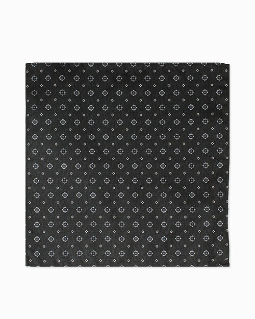 Pochette nera con pattern geometrico, BLACK