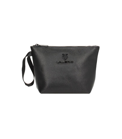 Trousse nera con profili tono su tono, Valerio 1966, 2351T5740EPNEROUNI, 001