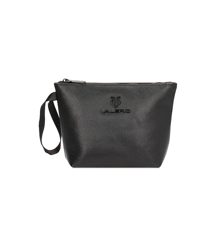 Trousse nera con profili tono su tono, Valerio 1966, 2351T5740EPNEROUNI