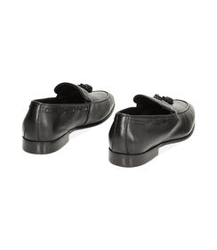Mocassini con nappina neri in pelle, Valerio 1966, 23U6T5162PENERO041, 003 preview