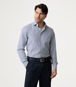 Camicia blu righe verticali, Valerio 1966, 27Z3T0019COBLUE42, 002 preview