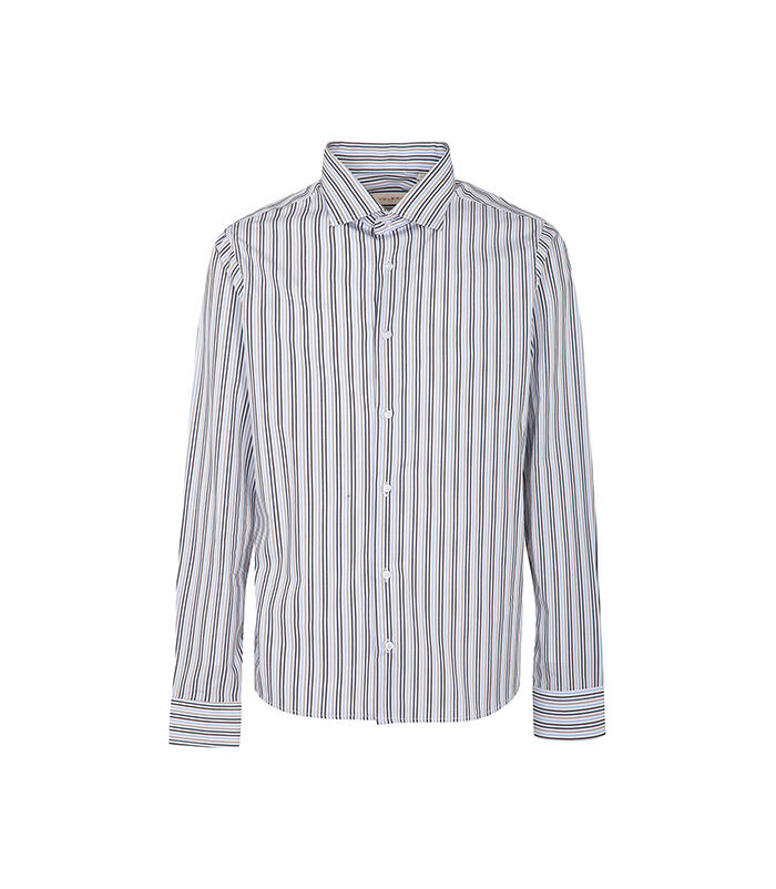 Camicia ml beige-multicolor righe sottili, Valerio 1966, 27Z3T0025COBEMU44